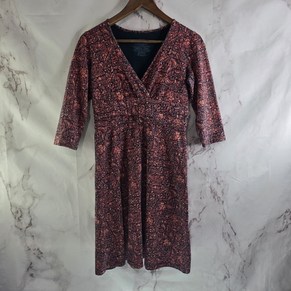 Patagonia Dress Womens Small Pink Pattern Mini Half Sleeve Organic Cotton Mini
